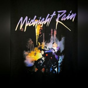Taylor Swift Fanmade 'Midnight Rain' Black T-shirt. Purple Rain Prince Style.